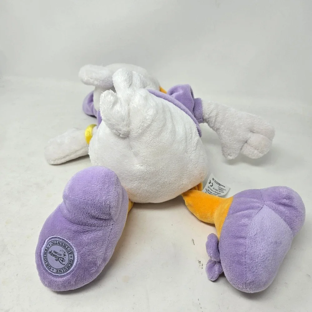 Disney‎ Store Daisy Duck Plush Purple Outfit Bow 18 Inch Stuffed Animal Toy